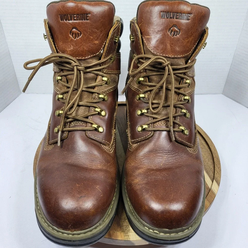 Wolverine Raider MultiShox Contour Welt Work Boot Men 12 EW Brown Leather W02421